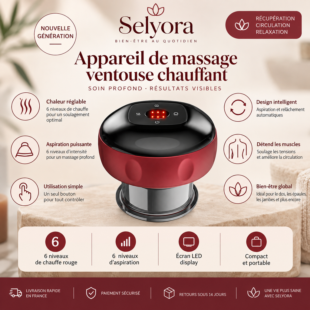 Appareil de massage ventouse chauffant Selyora – vue 6