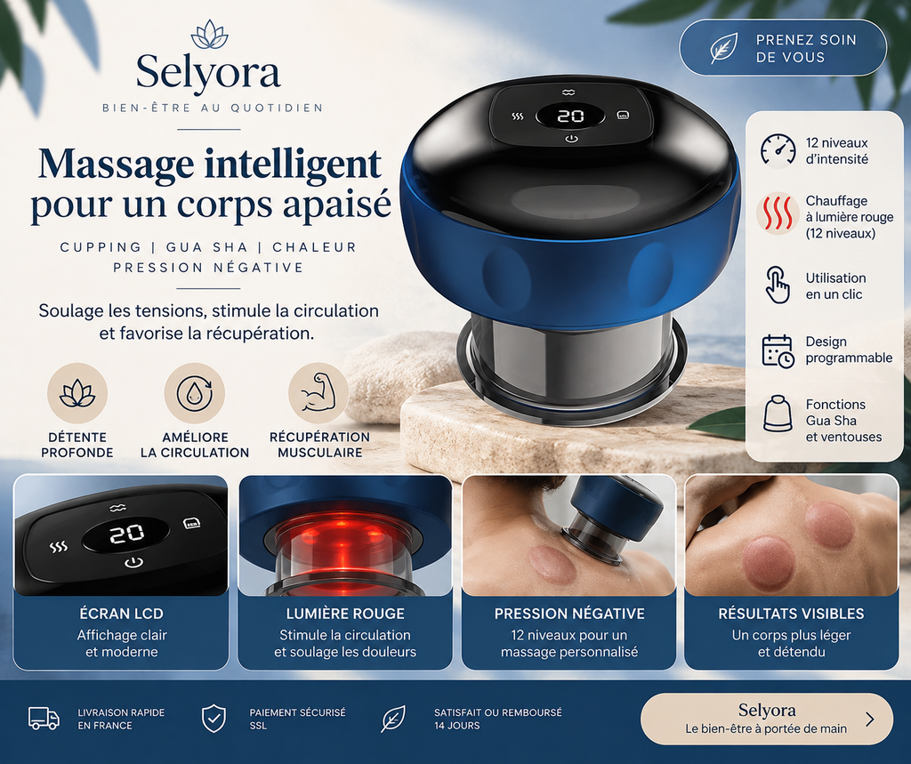 Appareil de massage ventouse chauffant Selyora – vue 11