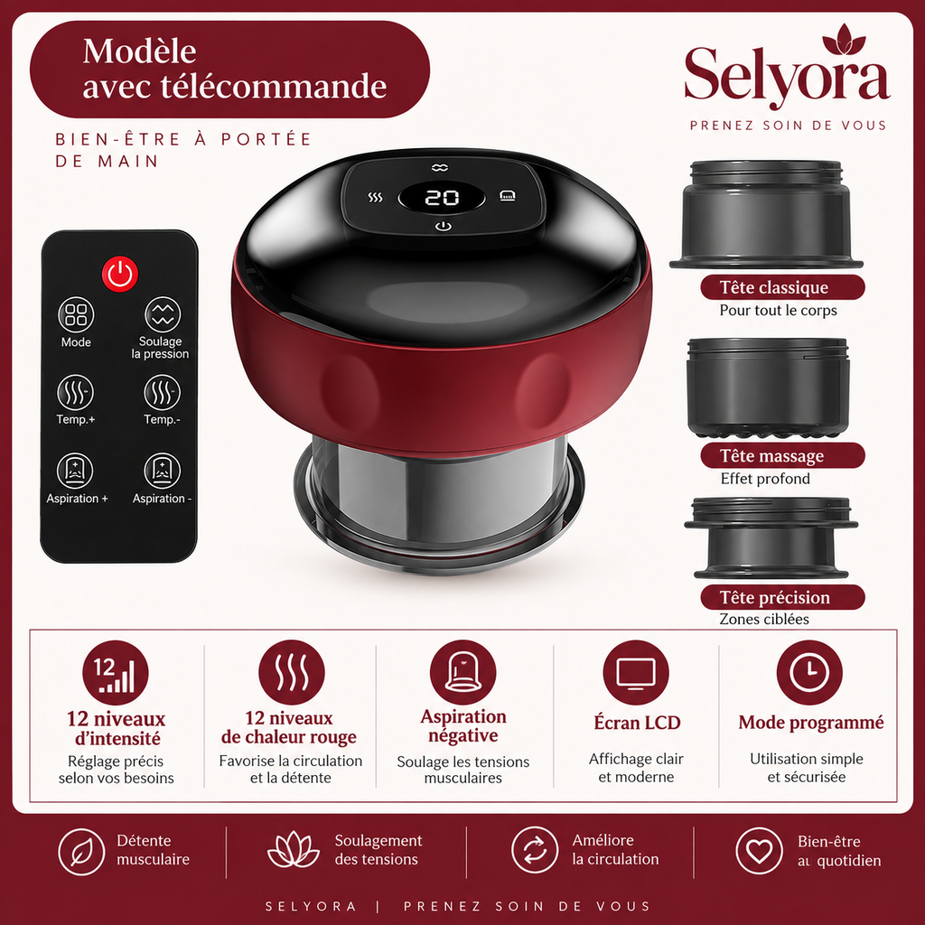 Appareil de massage ventouse chauffant Selyora – vue 13