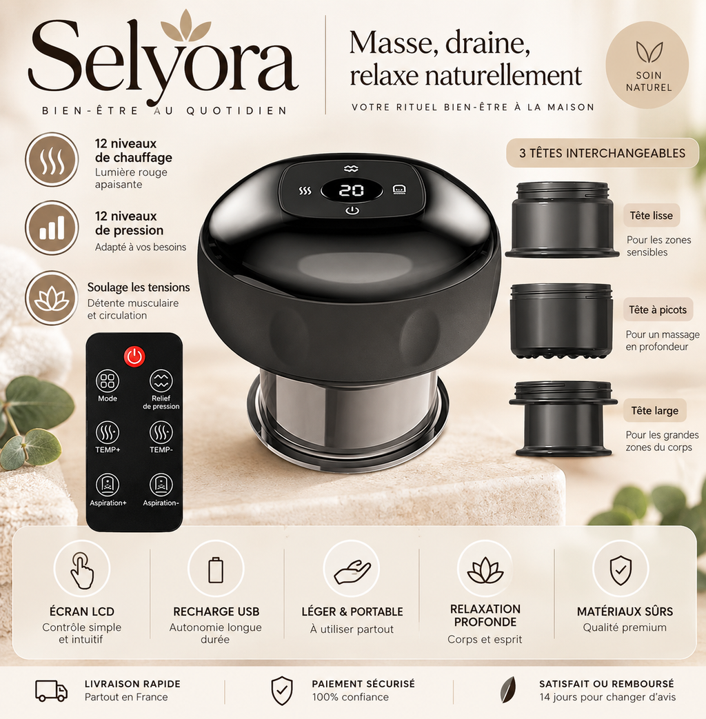 Appareil de massage ventouse chauffant Selyora – vue 15