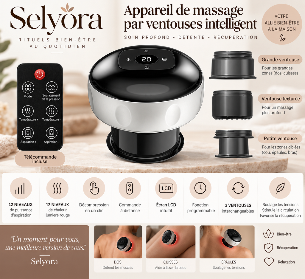 Appareil de massage ventouse chauffant Selyora – vue 16