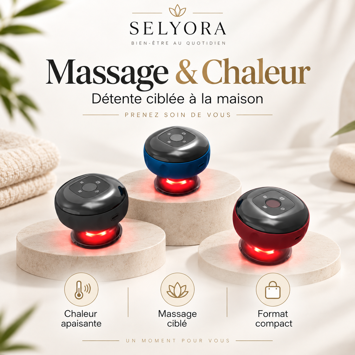 Appareil de massage ventouse chauffant Selyora – vue 5