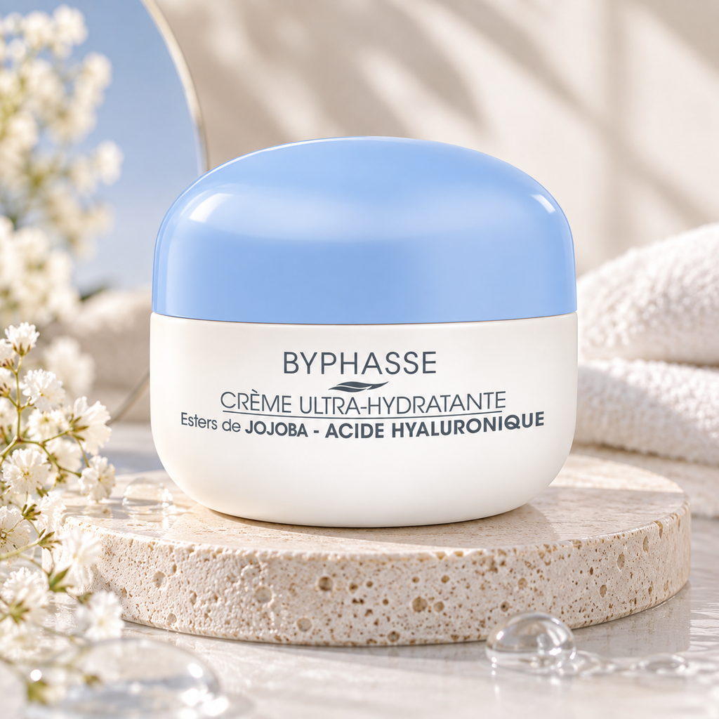 Crème ultra-hydratante BYPHASSE jojoba et acide hyaluronique