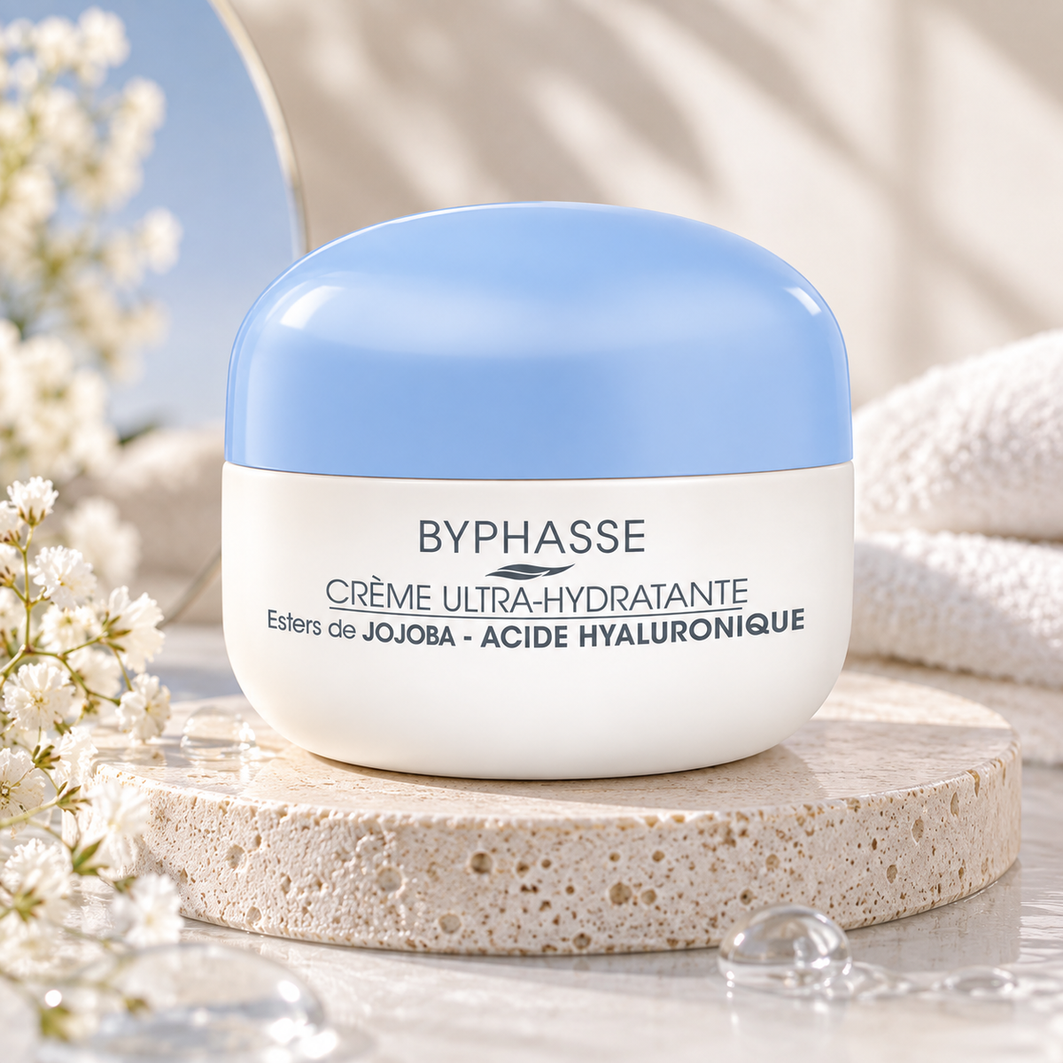 Crème ultra-hydratante BYPHASSE jojoba et acide hyaluronique