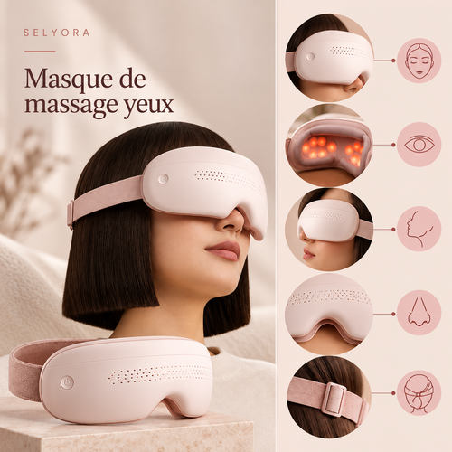 Masque yeux massant et chauffant Selyora – vue 2